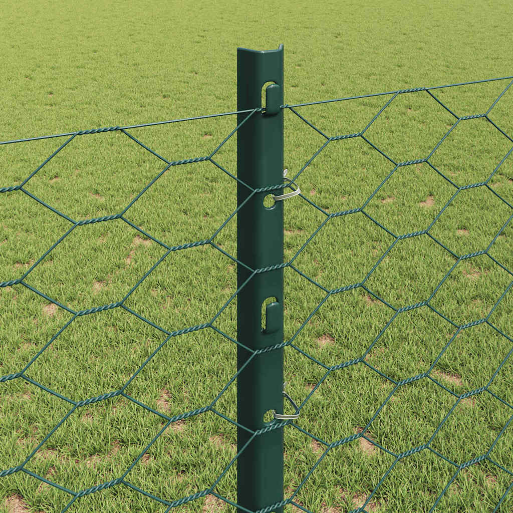 Zaun mit Pfosten Grün