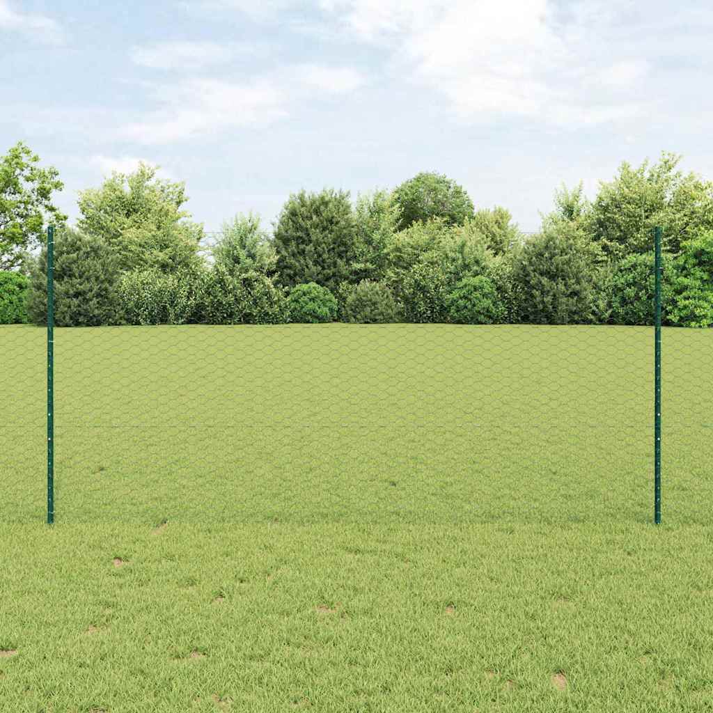 Zaun mit Pfosten Grün