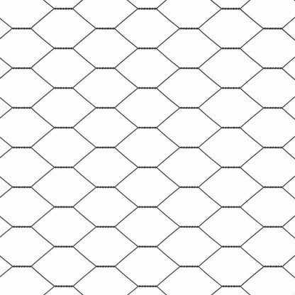 Sechseckzaun mit Pfosten 10 x 0,6 m PVC-beschichteter Stahl