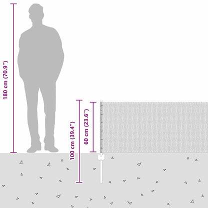 Sechseckzaun mit Pfosten 10 x 0,6 m PVC-beschichteter Stahl