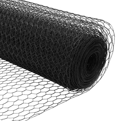 Sechseckzaun mit Pfosten 10 x 0,6 m PVC-beschichteter Stahl