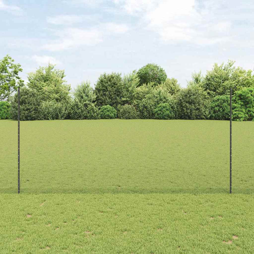 Zaun mit Pfosten Grau