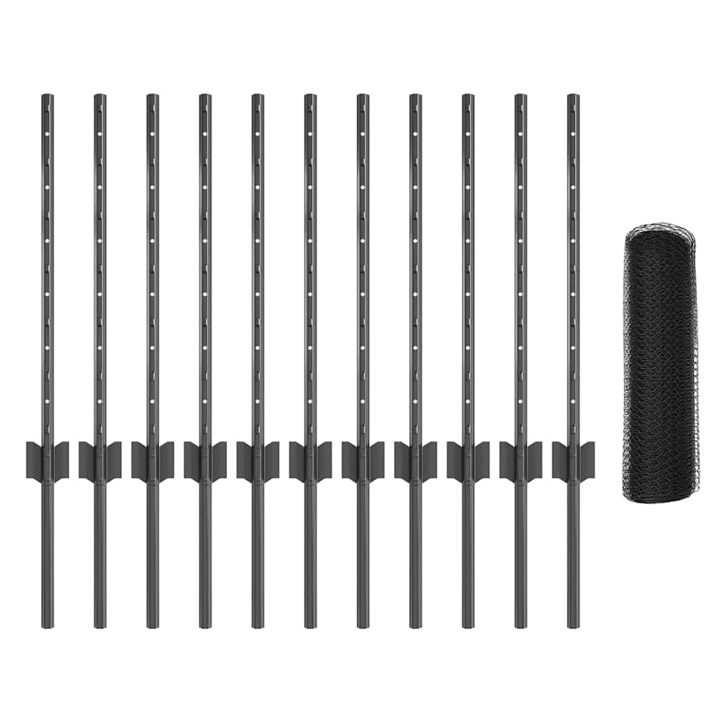 Geschweißter Drahtzaun 25 x 0,5 m (B x H)