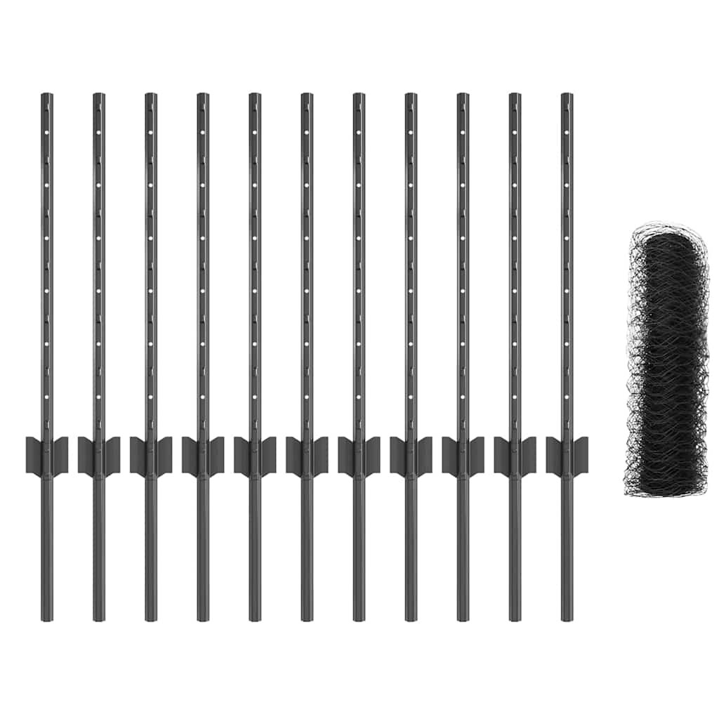 Geschweißter Drahtzaun 25 x 0,6 m (B x H)