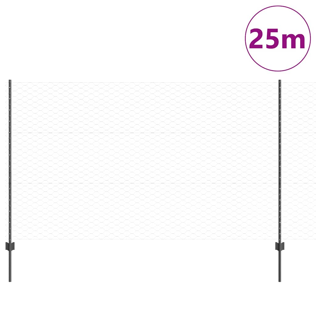 Geschweißter Drahtzaun 25 x 1,4 m (B x H)