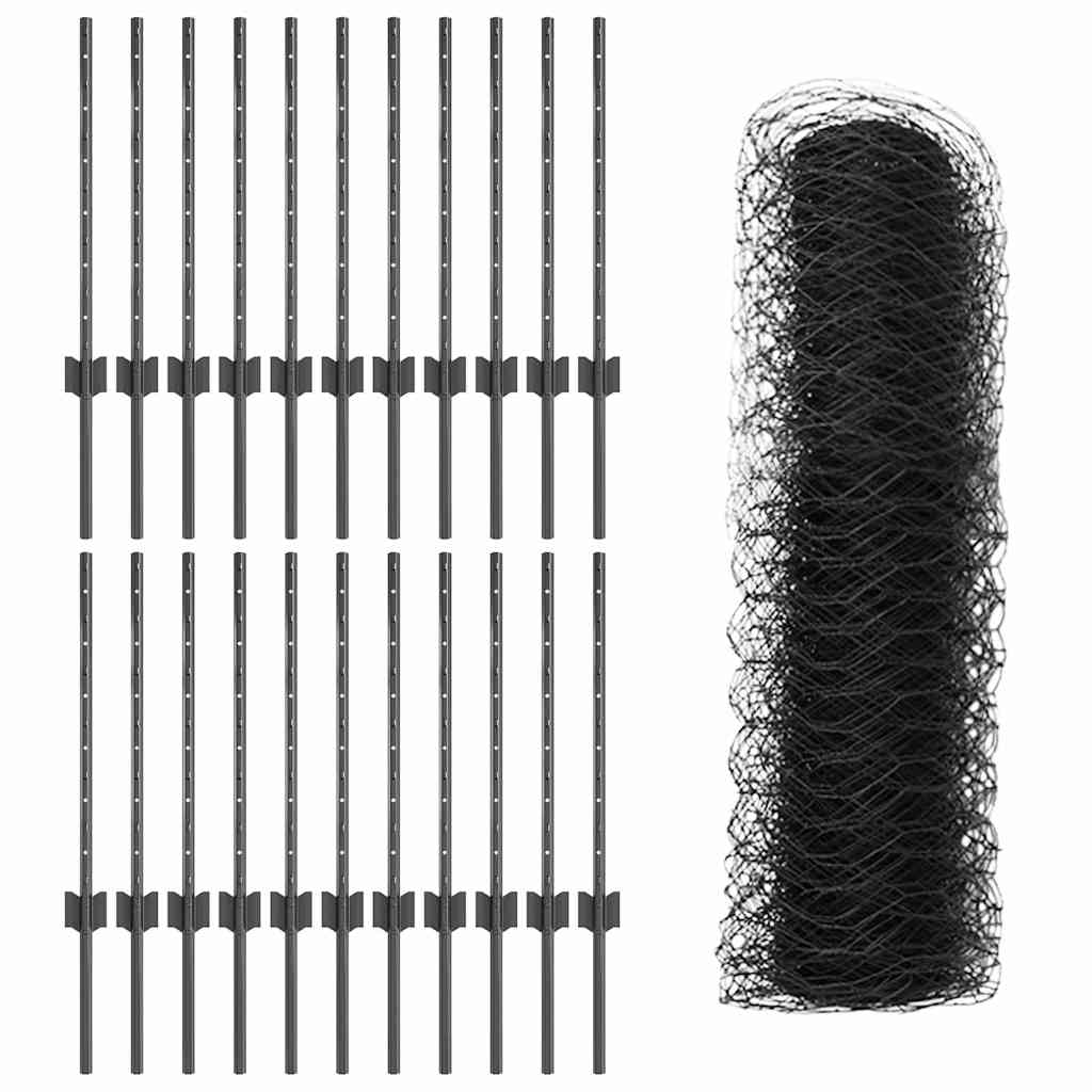 Geschweißter Drahtzaun 50 x 0,6 m (B x H)