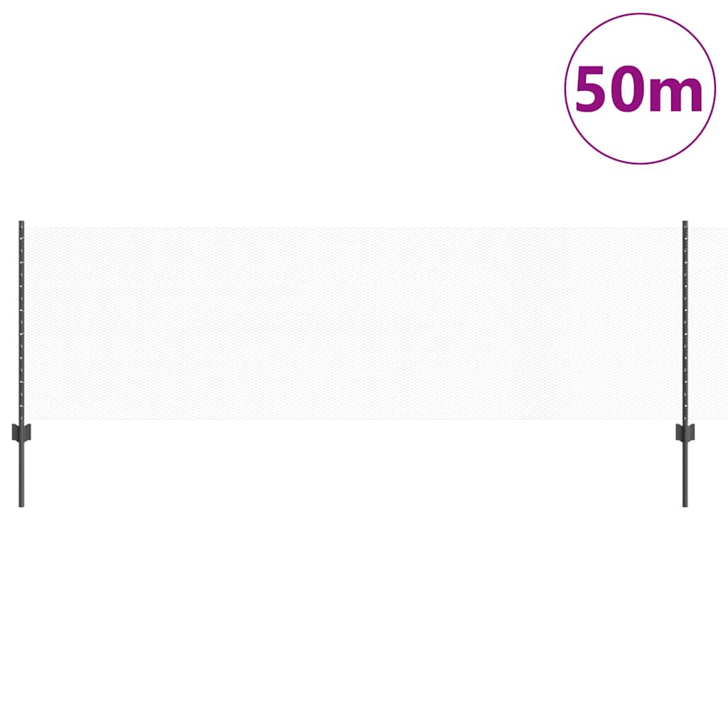 Sechseckzaun mit Pfosten 50 x 0,8 m PVC-beschichteter Stahl