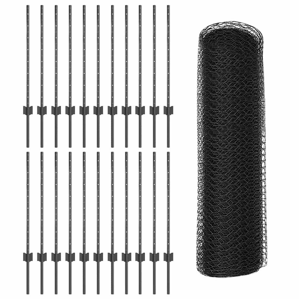 Geschweißter Drahtzaun 50 x 0,8 m (B x H)