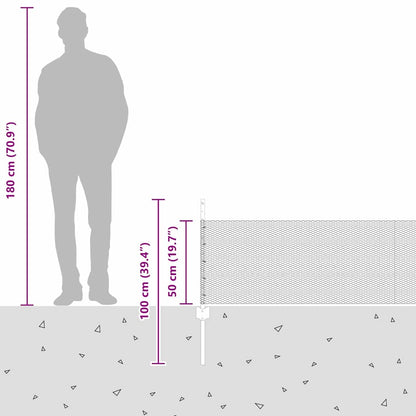 Sechseckzaun mit Pfosten 100 x 0,5 m PVC-beschichteter Stahl