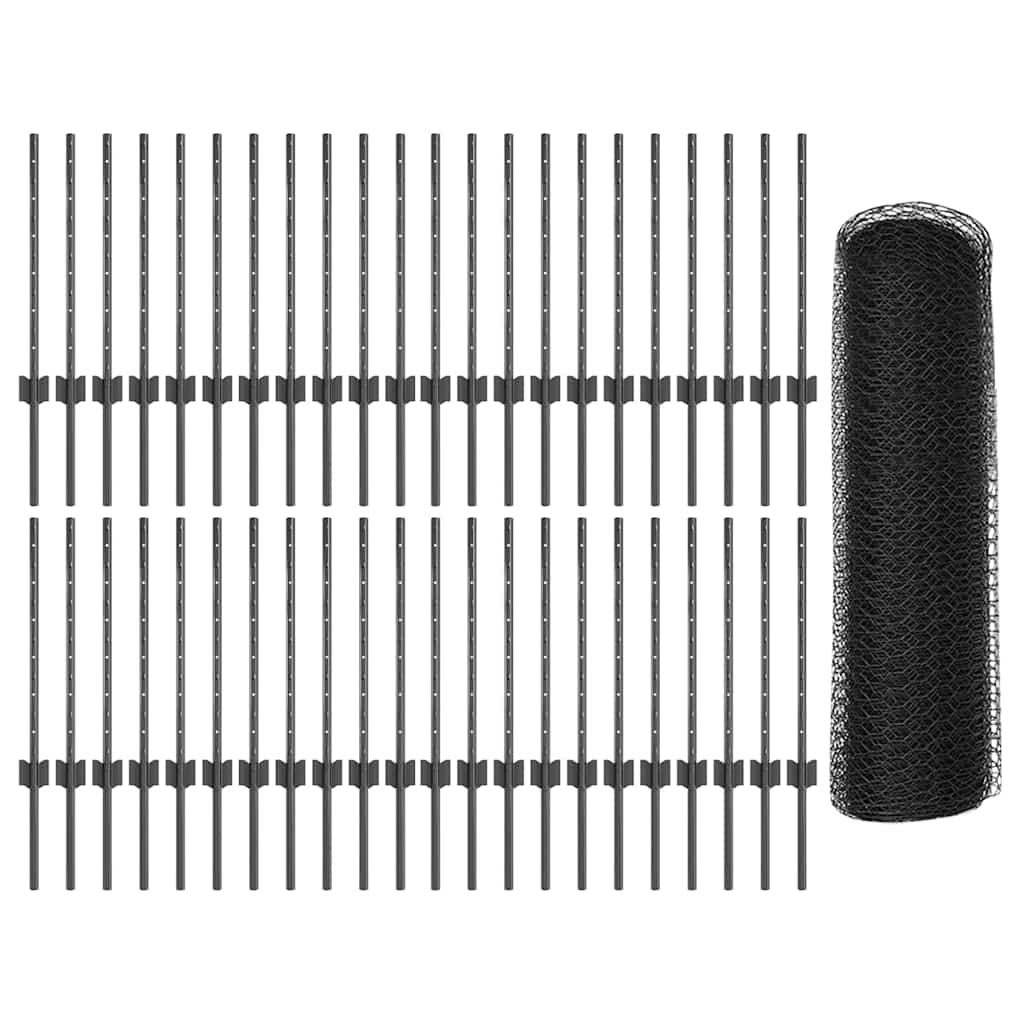 Geschweißter Drahtzaun 100 x 0,6 m (B x H)