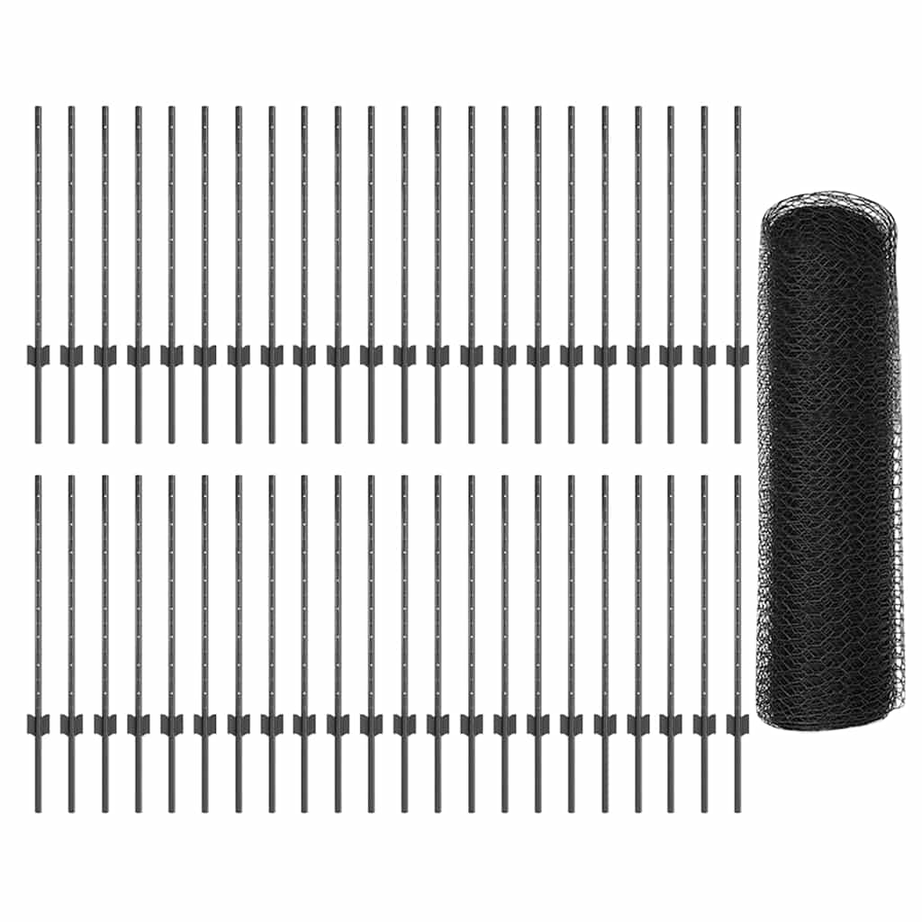 Geschweißter Drahtzaun 100 x 0,8 m (B x H)