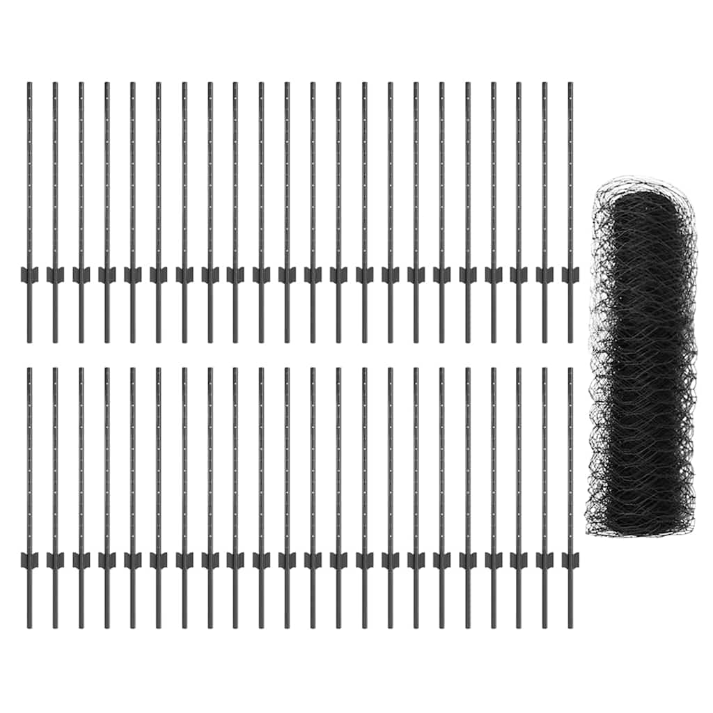 Geschweißter Drahtzaun 100 x 0,8 m (B x H)