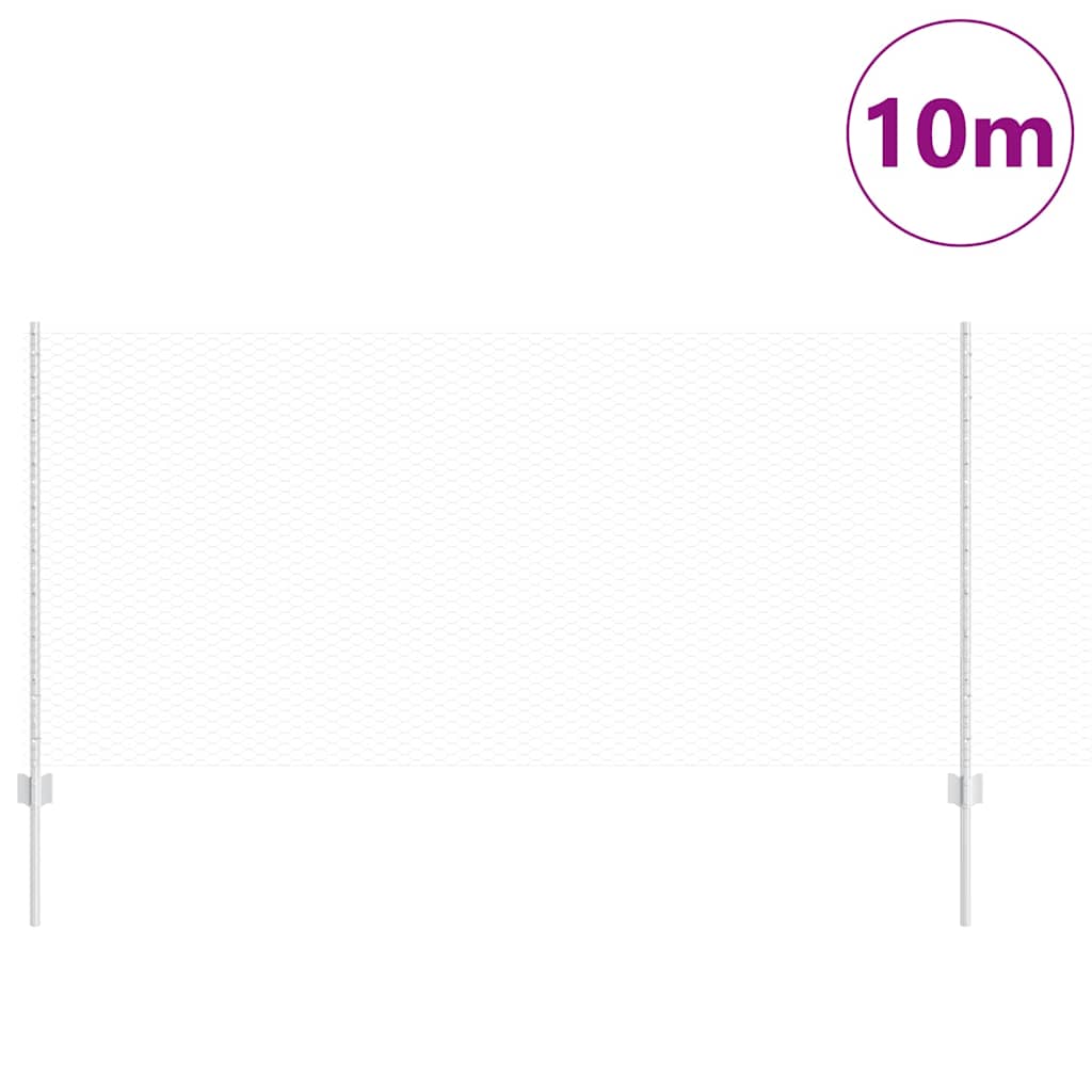 Geschweißter Drahtzaun 10 x 1 m (B x H) Feuerverzinkter Stahl