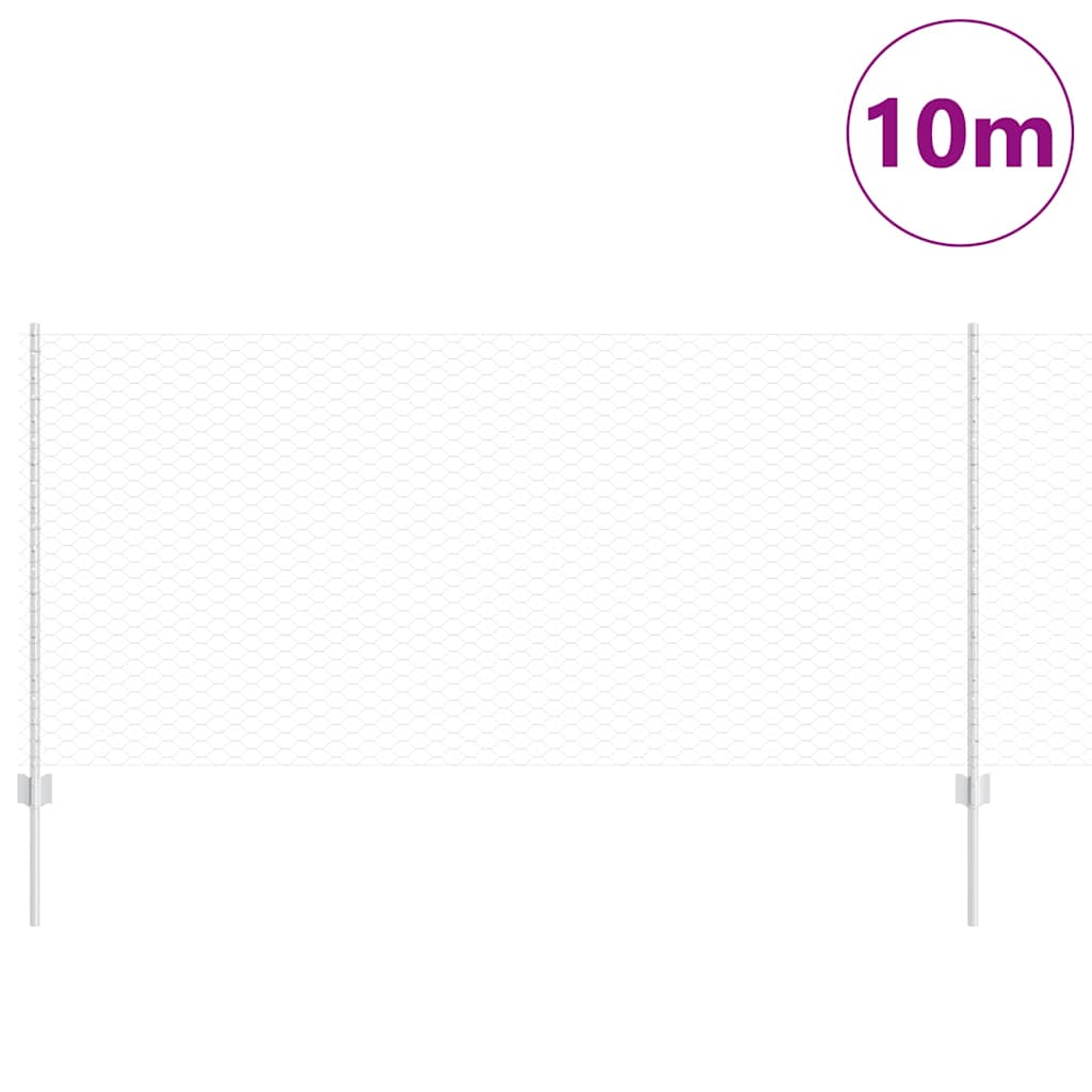 Geschweißter Drahtzaun 10 x 1 m (B x H) Feuerverzinkter Stahl