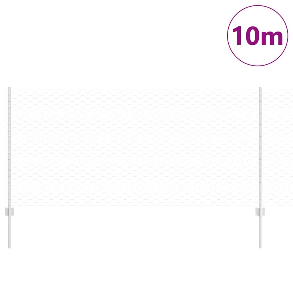 Geschweißter Drahtzaun 10 x 1 m (B x H) Feuerverzinkter Stahl