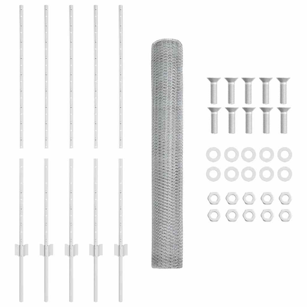 Geschweißter Drahtzaun 10 x 1,2 m (B x H) Feuerverzinkter Stahl