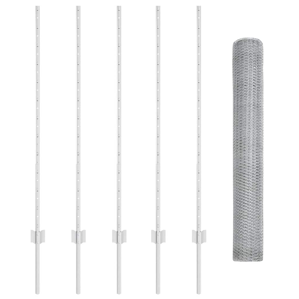 Geschweißter Drahtzaun 10 x 1,2 m (B x H) Feuerverzinkter Stahl