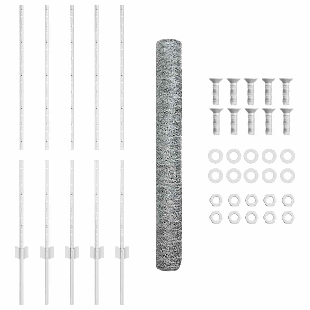 Geschweißter Drahtzaun 10 x 1,2 m (B x H) Feuerverzinkter Stahl