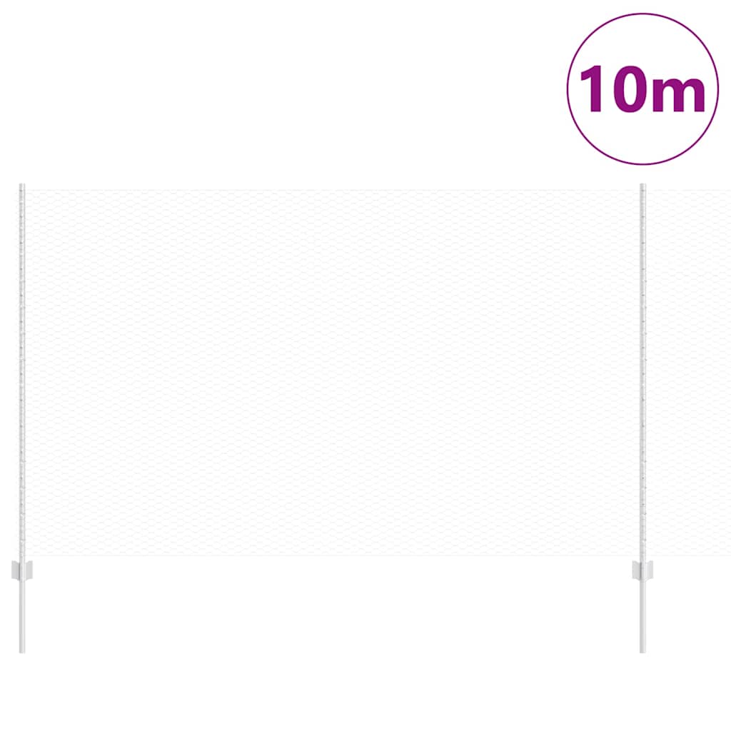 Geschweißter Drahtzaun 10 x 1,4 m (B x H) Feuerverzinkter Stahl