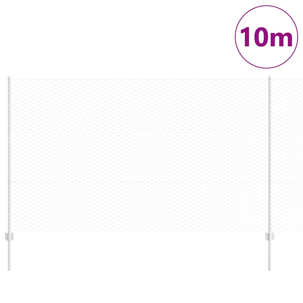Geschweißter Drahtzaun 10 x 1,4 m (B x H) Feuerverzinkter Stahl