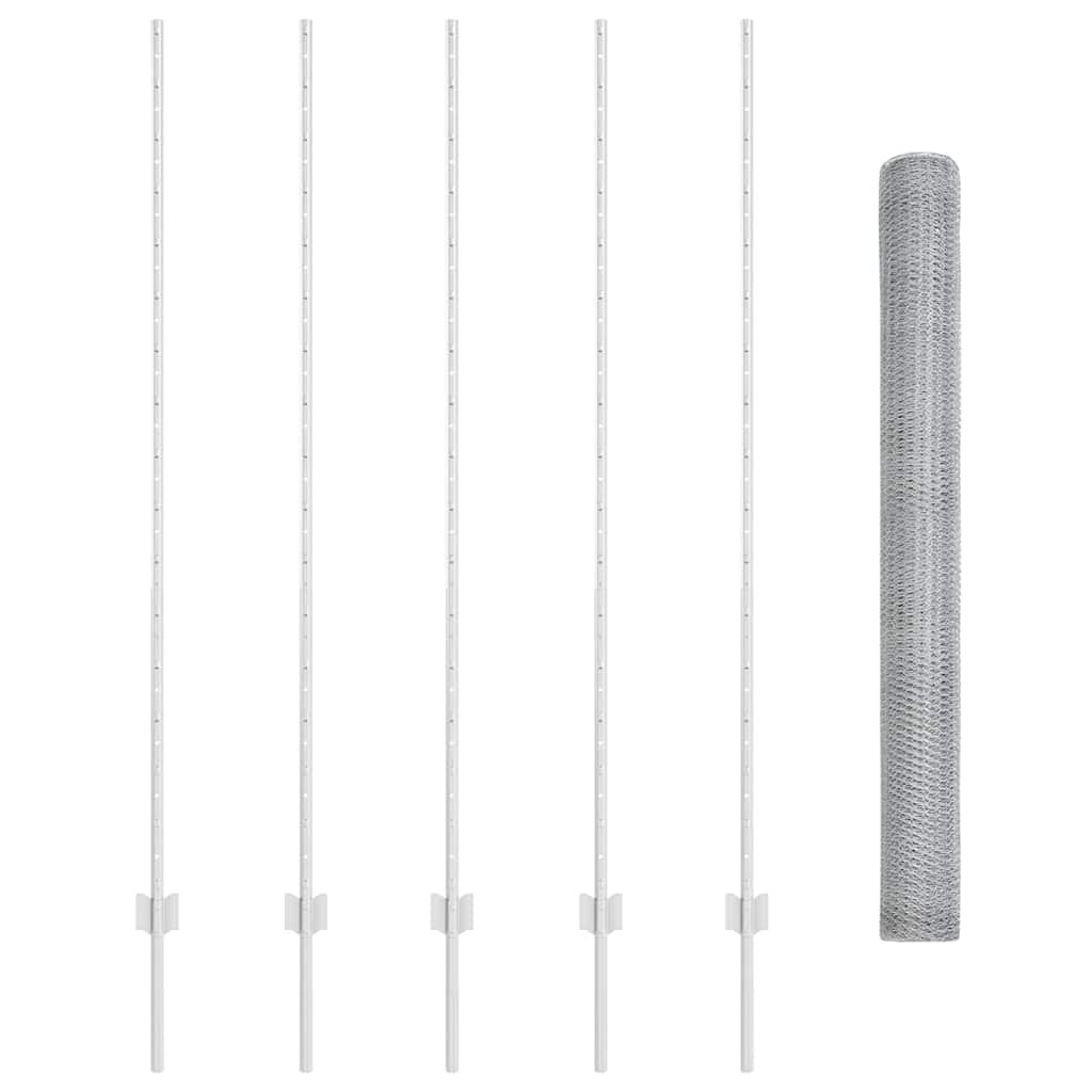 Geschweißter Drahtzaun 10 x 1,6 m (B x H) Feuerverzinkter Stahl