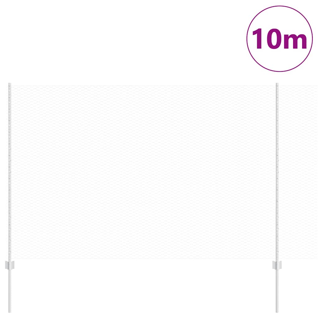 Geschweißter Drahtzaun 10 x 1,6 m (B x H) Feuerverzinkter Stahl