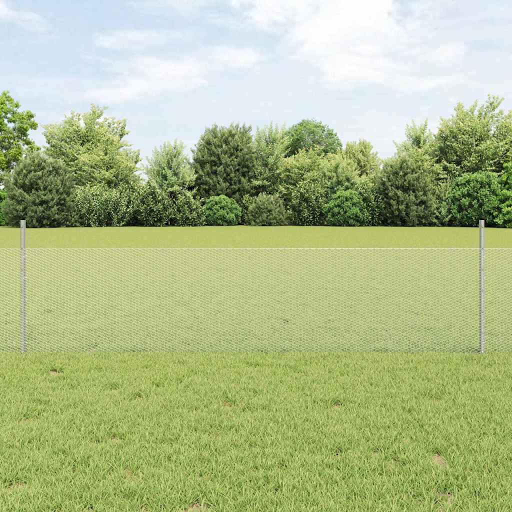 Geschweißter Drahtzaun 25 x 0,5 m (B x H) Feuerverzinkter Stahl