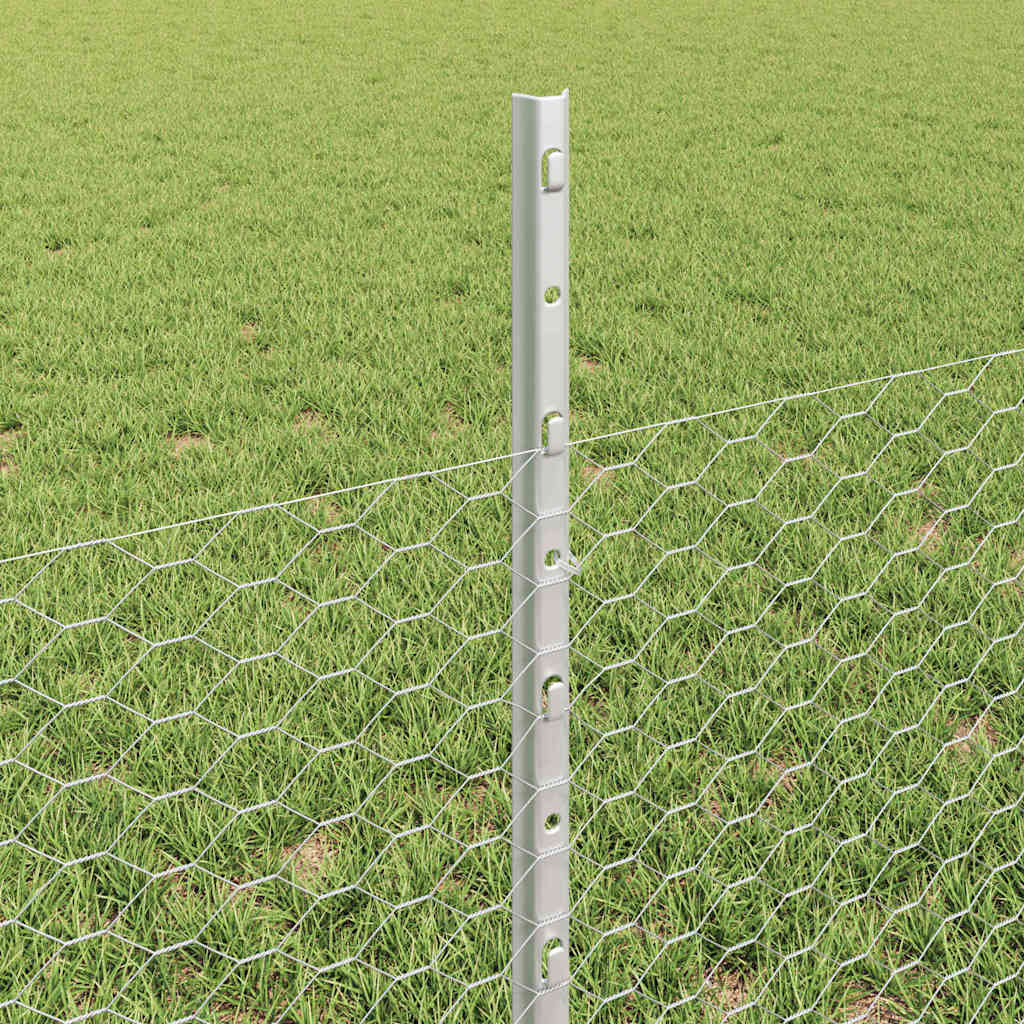 Geschweißter Drahtzaun 25 x 0,5 m (B x H) Feuerverzinkter Stahl