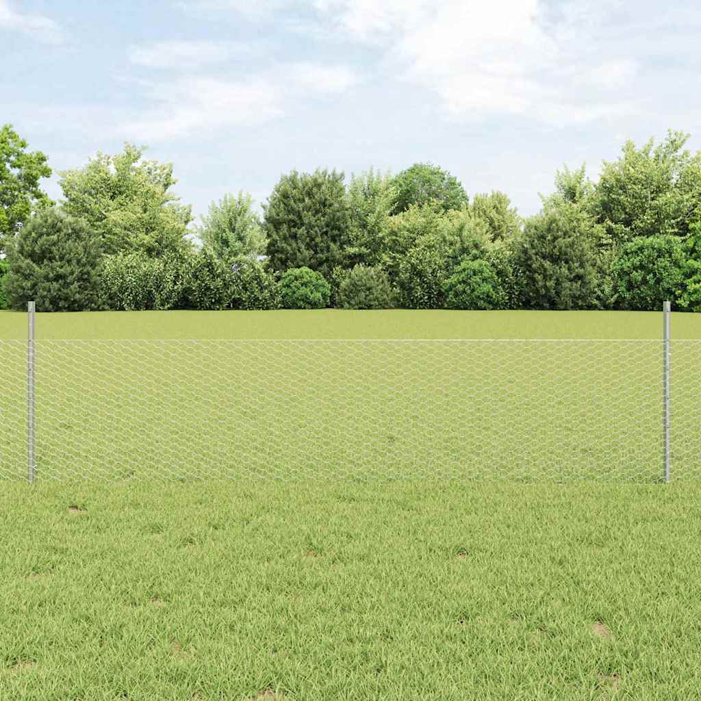 Geschweißter Drahtzaun 25 x 0,5 m (B x H) Feuerverzinkter Stahl