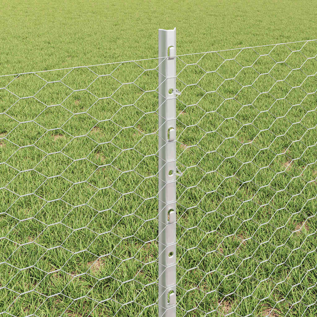 Geschweißter Drahtzaun 25 x 0,6 m (B x H) Feuerverzinkter Stahl