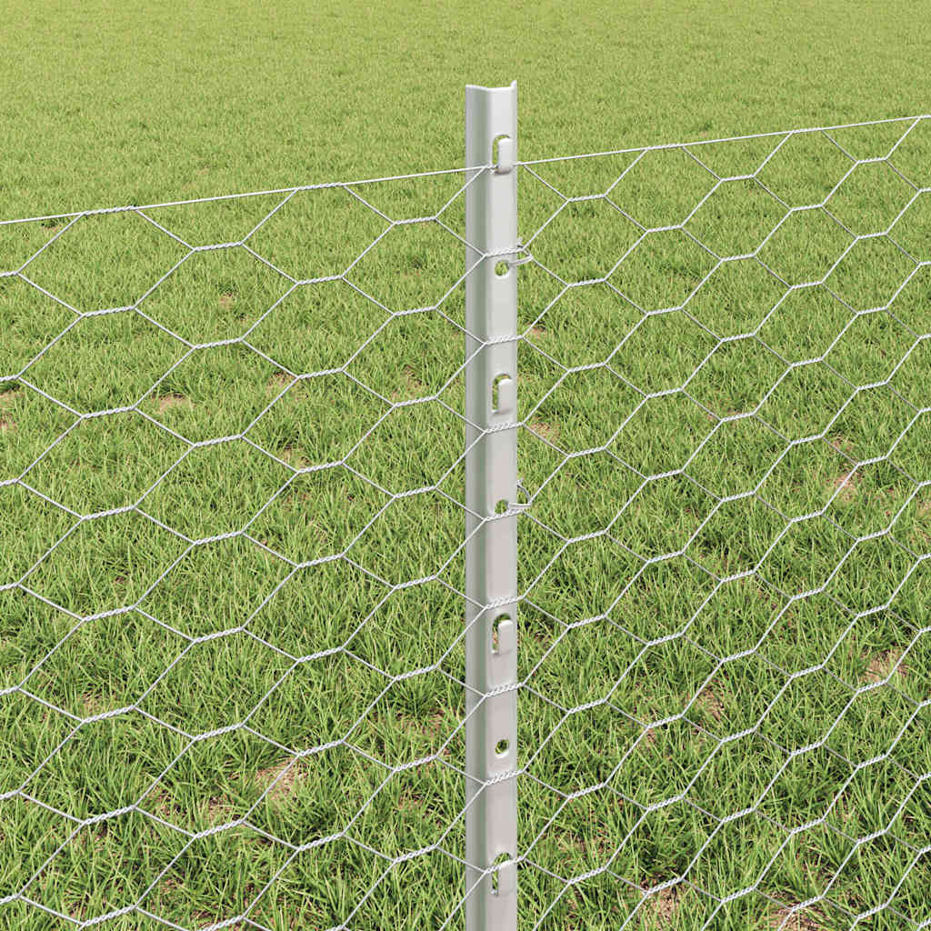Geschweißter Drahtzaun 25 x 0,6 m (B x H) Feuerverzinkter Stahl