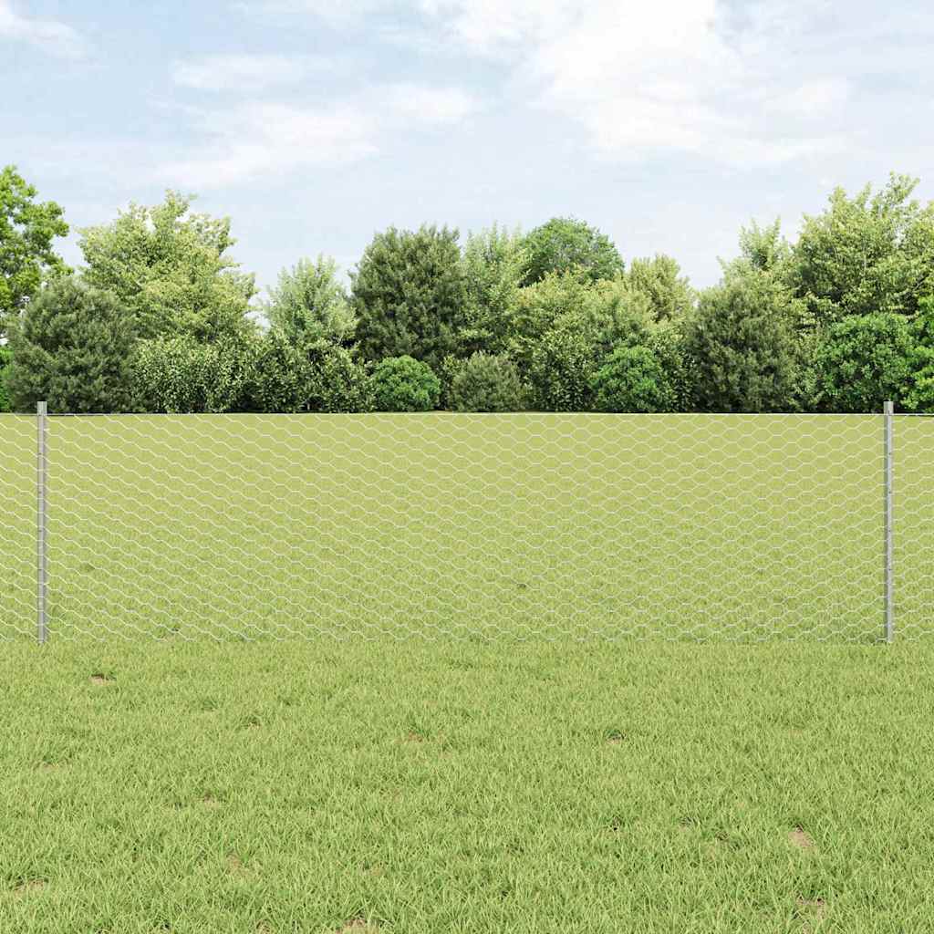 Geschweißter Drahtzaun 25 x 0,6 m (B x H) Feuerverzinkter Stahl