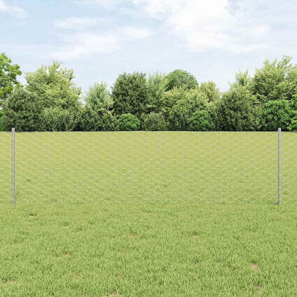 Geschweißter Drahtzaun 25 x 0,6 m (B x H) Feuerverzinkter Stahl