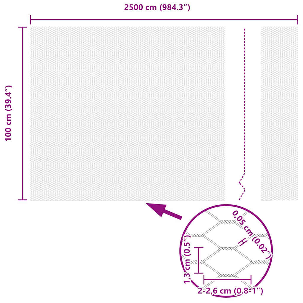 Geschweißter Drahtzaun 25 x 1 m (B x H) Feuerverzinkter Stahl