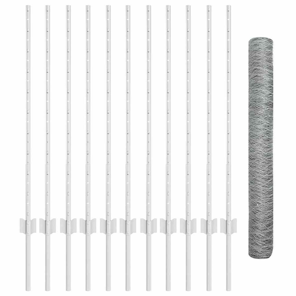 Geschweißter Drahtzaun 25 x 1 m (B x H) Feuerverzinkter Stahl