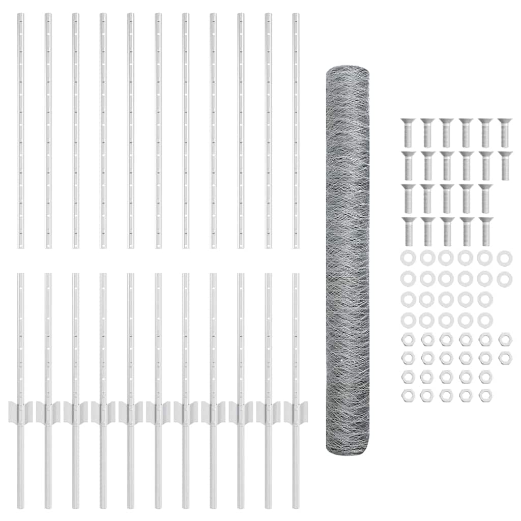 Geschweißter Drahtzaun 25 x 1 m (B x H) Feuerverzinkter Stahl