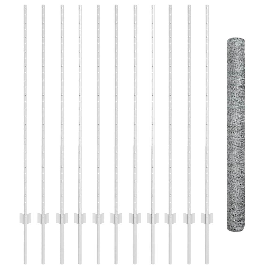 Geschweißter Drahtzaun 25 x 1,4 m (B x H) Feuerverzinkter Stahl