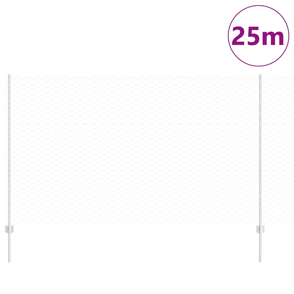 Geschweißter Drahtzaun 25 x 1,4 m (B x H) Feuerverzinkter Stahl