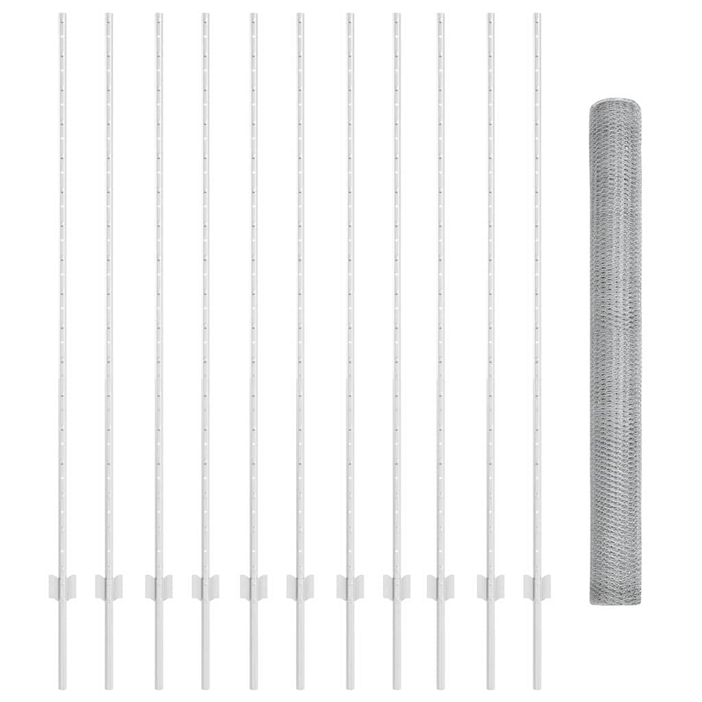Geschweißter Drahtzaun 25 x 1,6 m (B x H) Feuerverzinkter Stahl