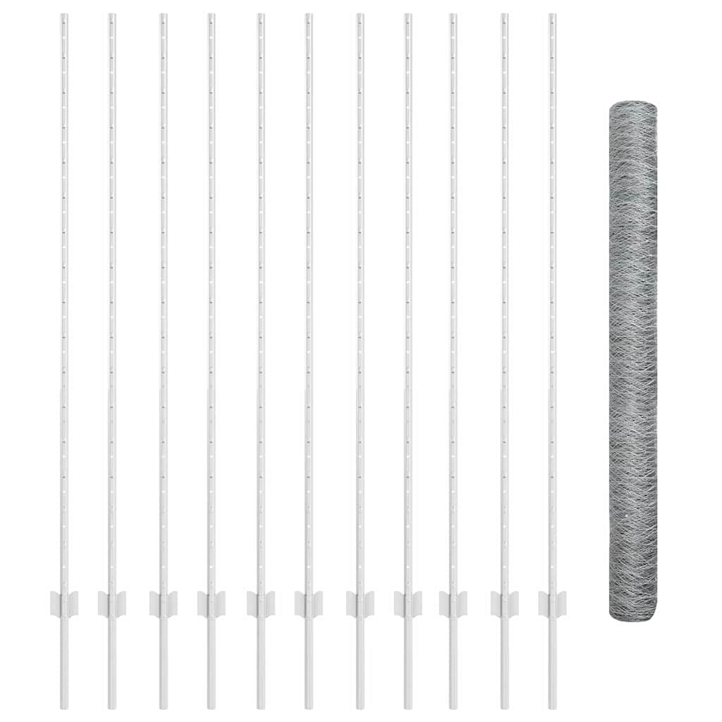 Geschweißter Drahtzaun 25 x 1,6 m (B x H) Feuerverzinkter Stahl