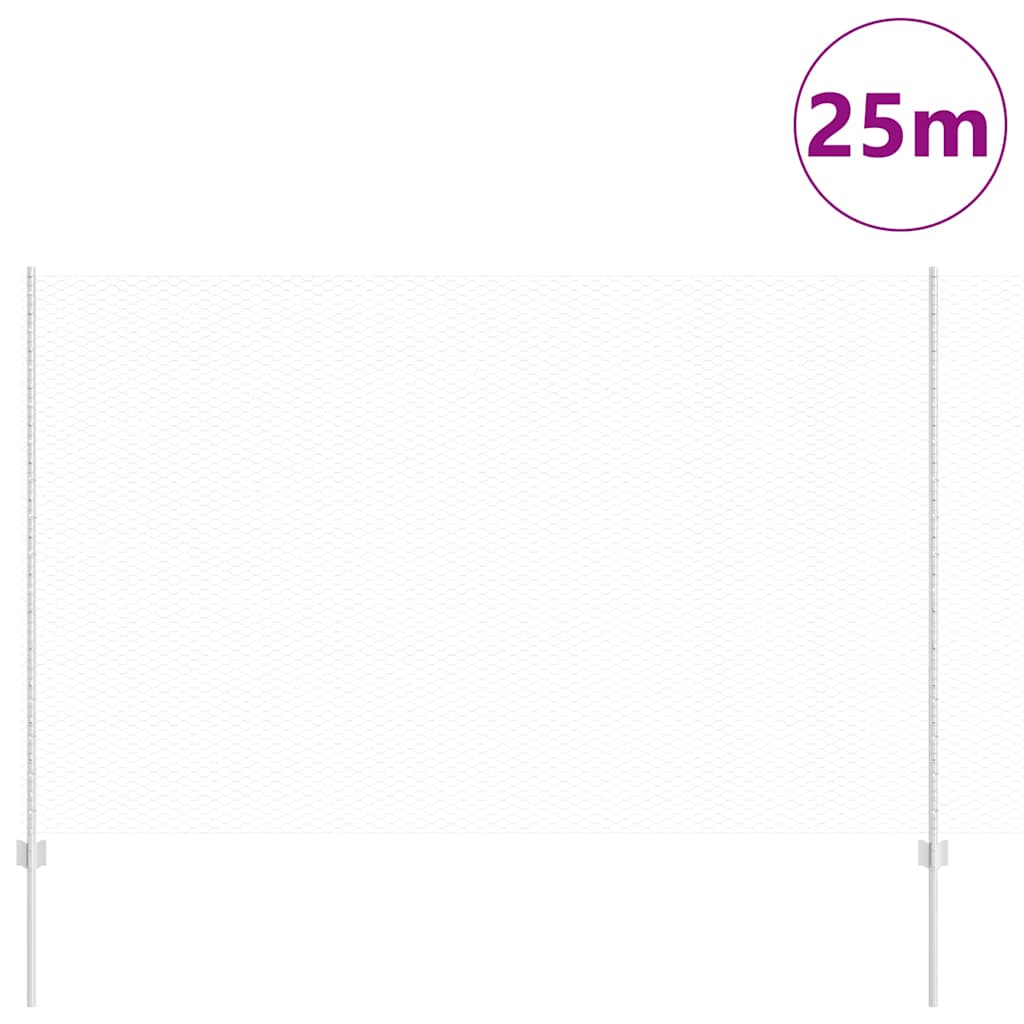 Geschweißter Drahtzaun 25 x 1,6 m (B x H) Feuerverzinkter Stahl