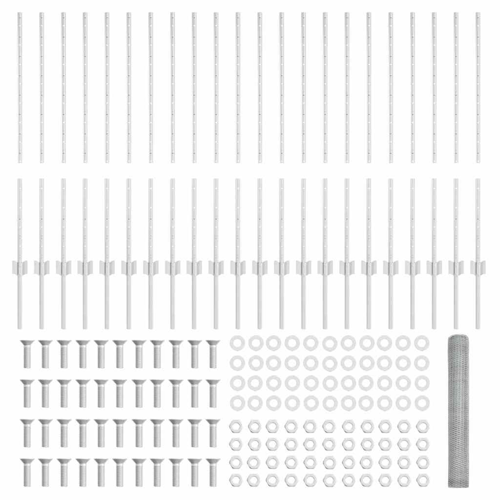 Geschweißter Drahtzaun 50 x 1 m (B x H) Feuerverzinkter Stahl