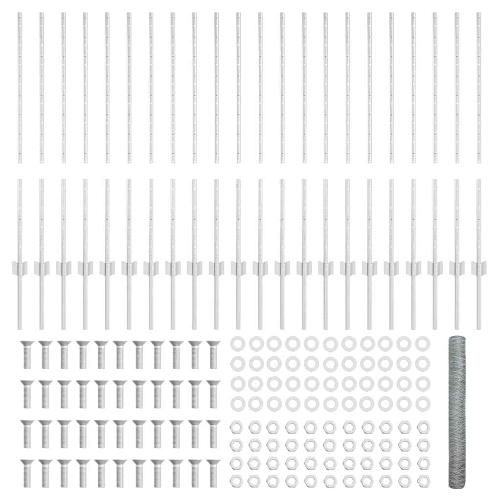 Geschweißter Drahtzaun 50 x 1 m (B x H) Feuerverzinkter Stahl