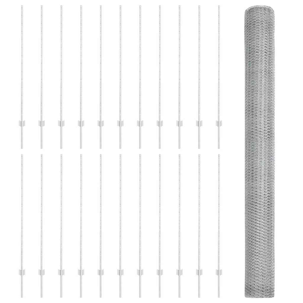 Geschweißter Drahtzaun 50 x 1,4 m (B x H) Feuerverzinkter Stahl