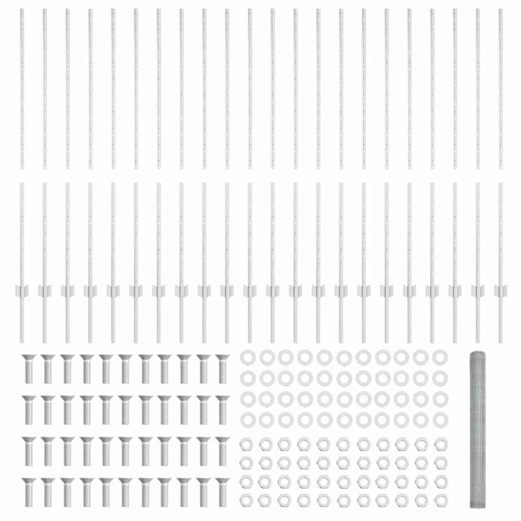 Geschweißter Drahtzaun 50 x 1,4 m (B x H) Feuerverzinkter Stahl
