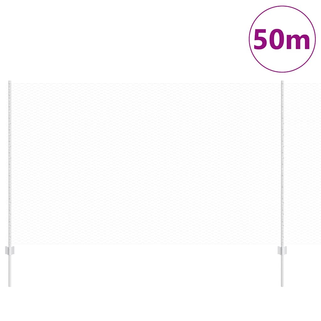 Geschweißter Drahtzaun 50 x 1,4 m (B x H) Feuerverzinkter Stahl