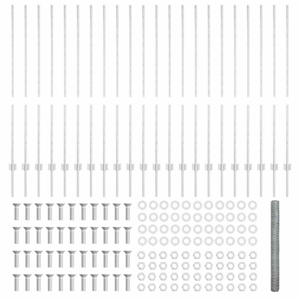 Geschweißter Drahtzaun 50 x 1,4 m (B x H) Feuerverzinkter Stahl