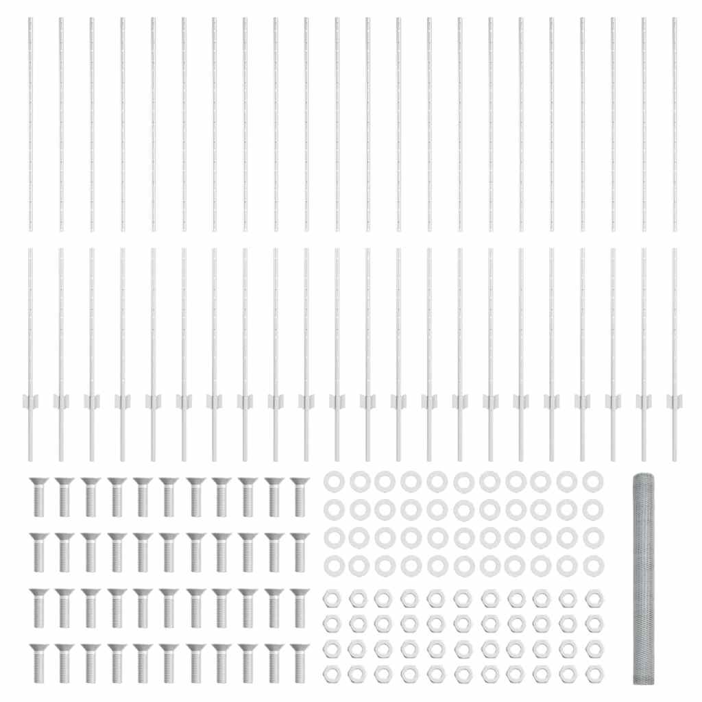 Geschweißter Drahtzaun 50 x 1,6 m (B x H) Feuerverzinkter Stahl