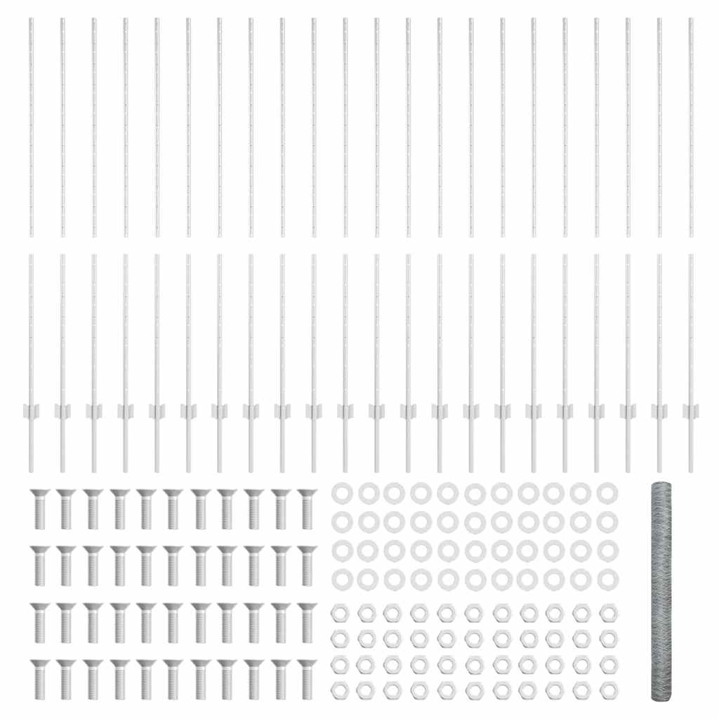 Geschweißter Drahtzaun 50 x 1,6 m (B x H) Feuerverzinkter Stahl