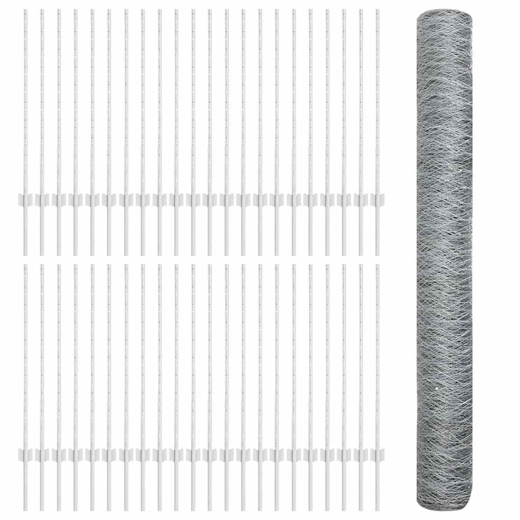 Geschweißter Drahtzaun 100 x 1 m (B x H) Feuerverzinkter Stahl